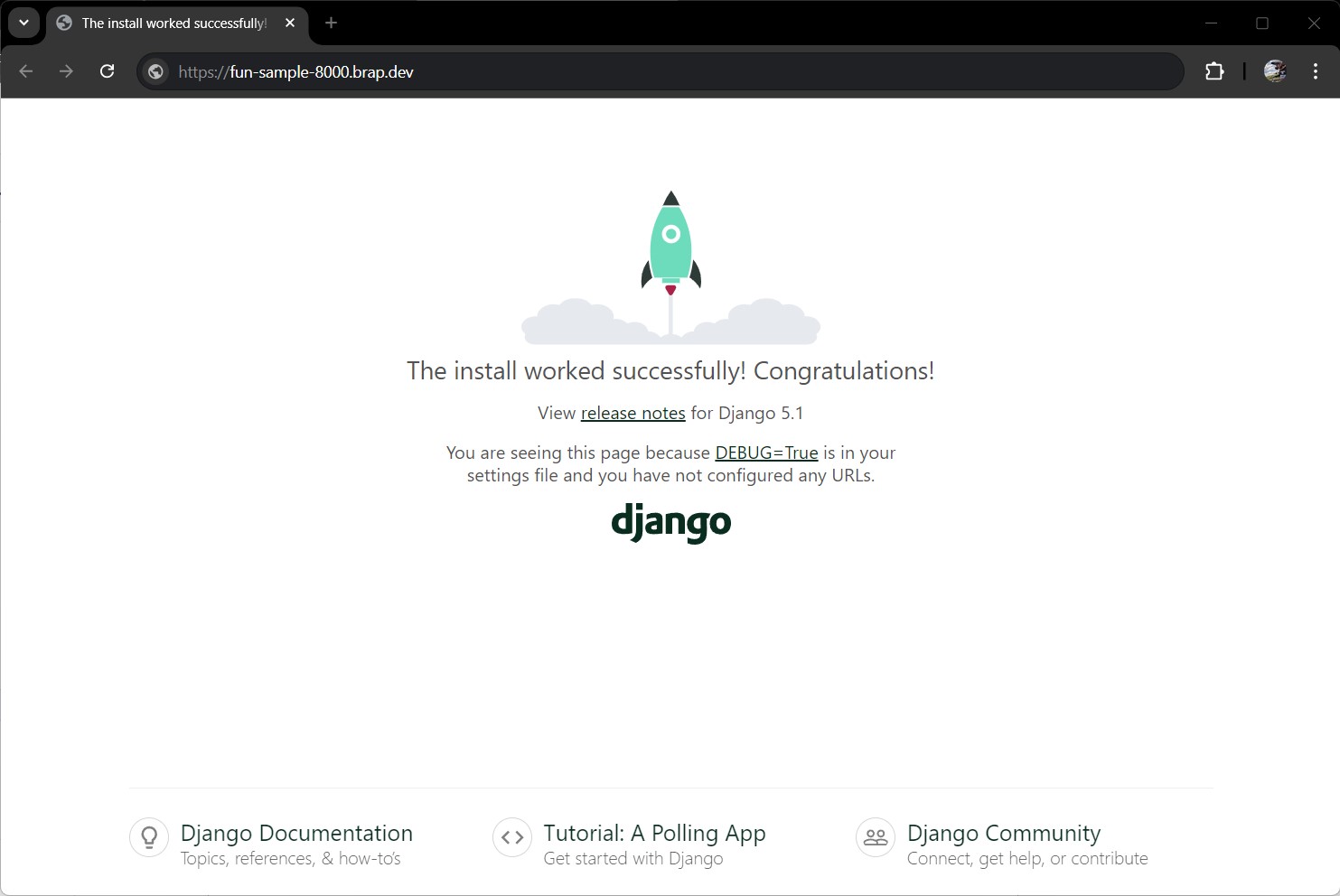 Django screenshot